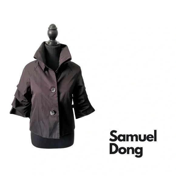 NWT  | Samuel Dong | Black Jacket With High Collar | Size XS [293] - Picture 1 of 6